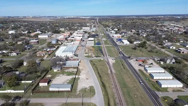 an aerial view of a city
