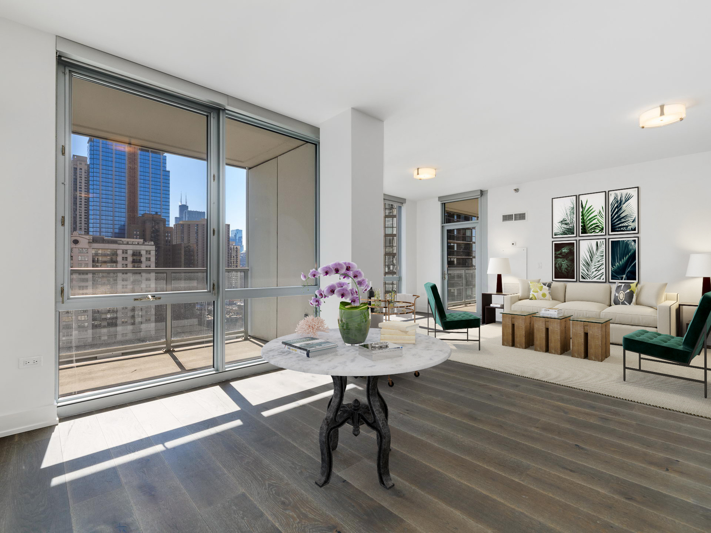 2 West Delaware Place, Unit 130304 Chicago, IL 60610 - Photo 6 of 19 a living room with furniture a table and a potted plant