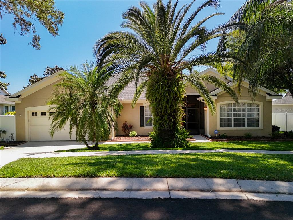 13319 Via Roma Circle Clermont, FL 34711 - Photo 1 of 44 front view of house with a yard and palm trees