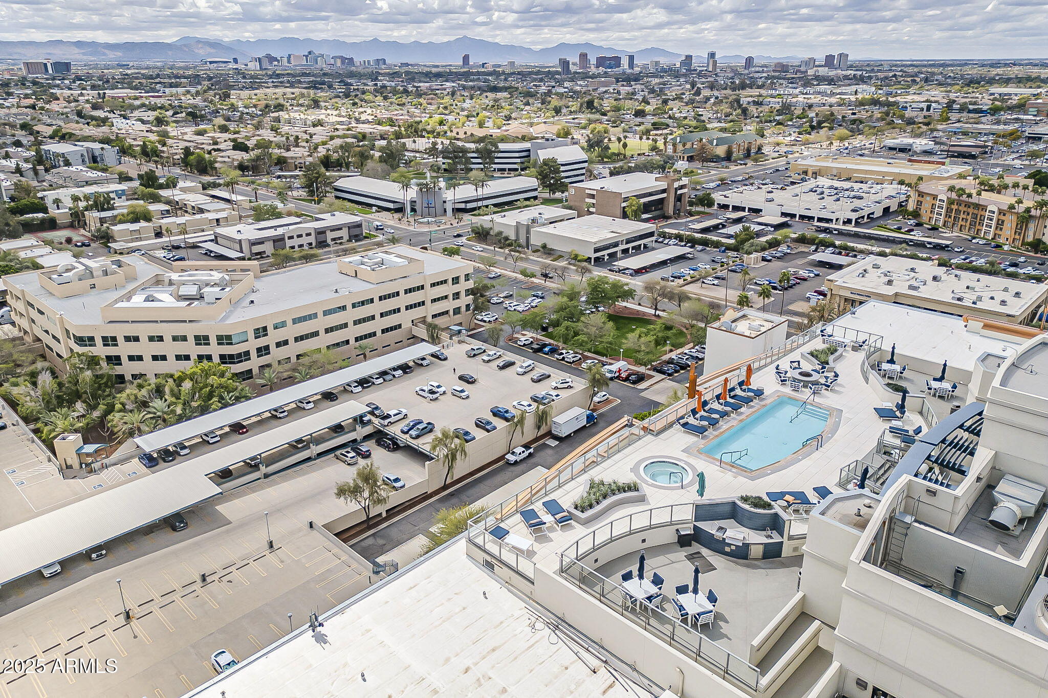 2211 East Camelback Road, Unit 605 Phoenix, AZ 85016 - Photo 54 of 56 an aerial view of a city