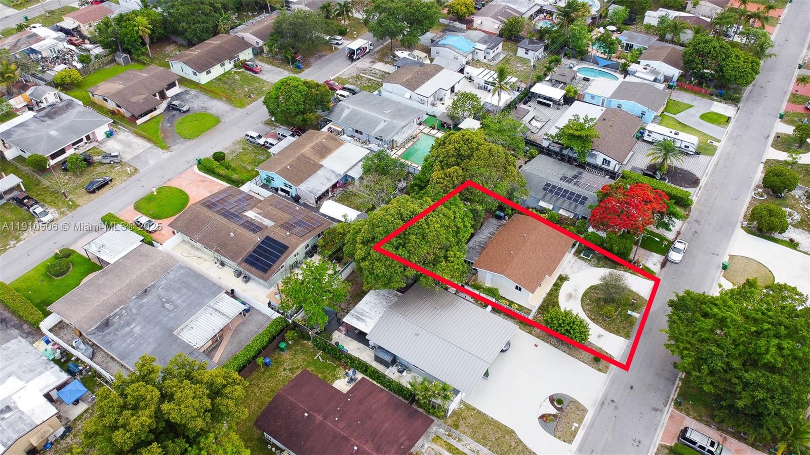 6440 Southwest 20th Street Miramar, FL 33023 - Photo 23 of 31 an aerial view of a house with a yard and outdoor space