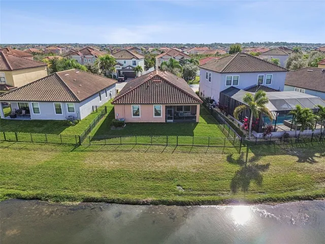 an aerial view of multiple house