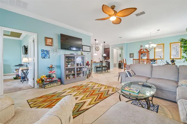 a living room filled with furniture and a flat screen tv