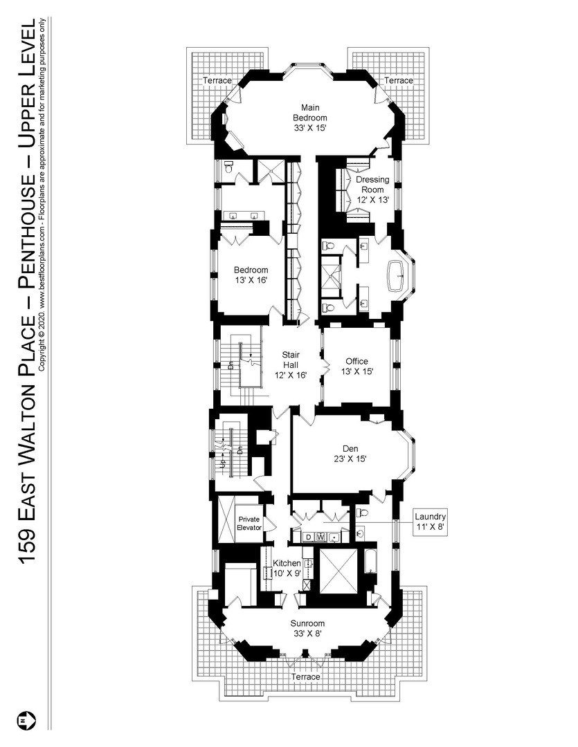 159 East Walton Place, Unit PH Chicago, IL 60611 - Photo 46 of 46 a picture of a bathroom with a sink and a mirror