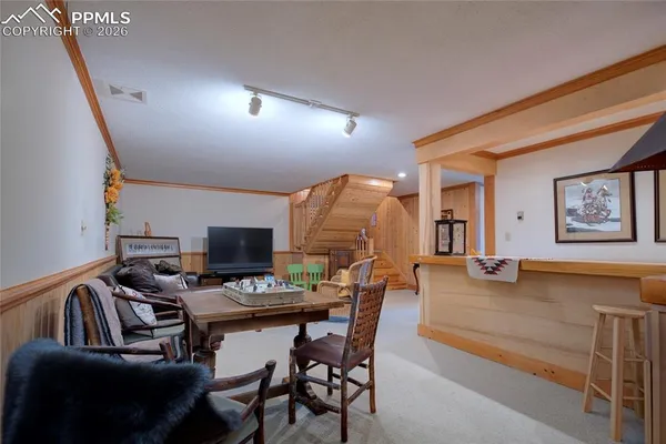 a workspace with furniture and a couch