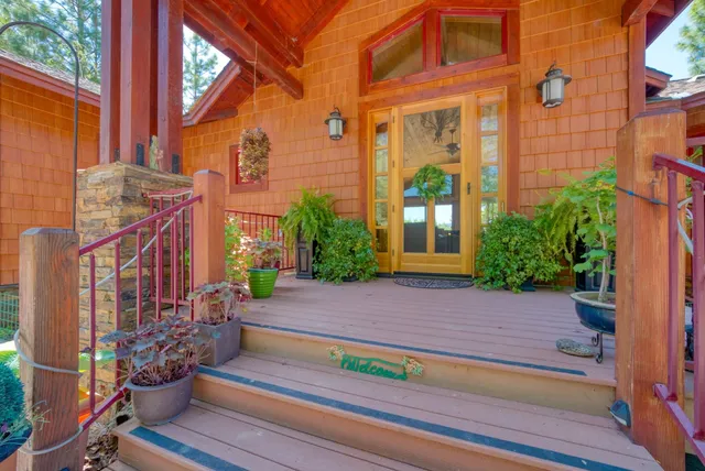 a building view with a outdoor space