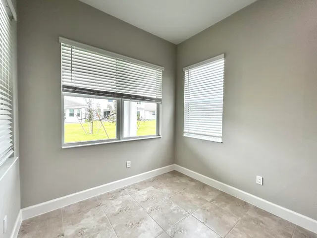 an empty room with a window