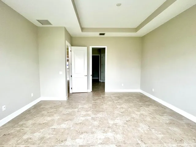 an empty room with a natural light