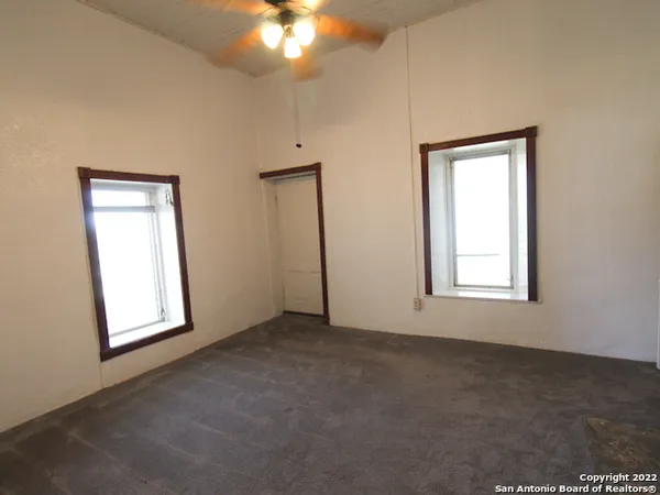 an empty room with a window