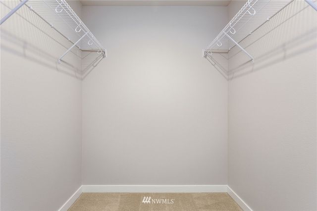 a view of small space with racks on the wall