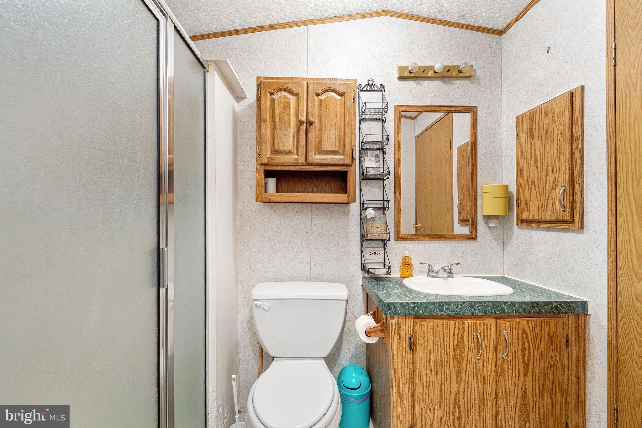 155 Whippoorwill Way Mantua, NJ 08051 - Photo 18 of 23 a bathroom with a granite countertop toilet sink and mirror