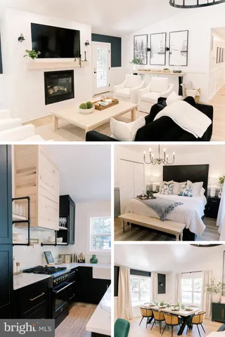 a view of a hallway with seating area