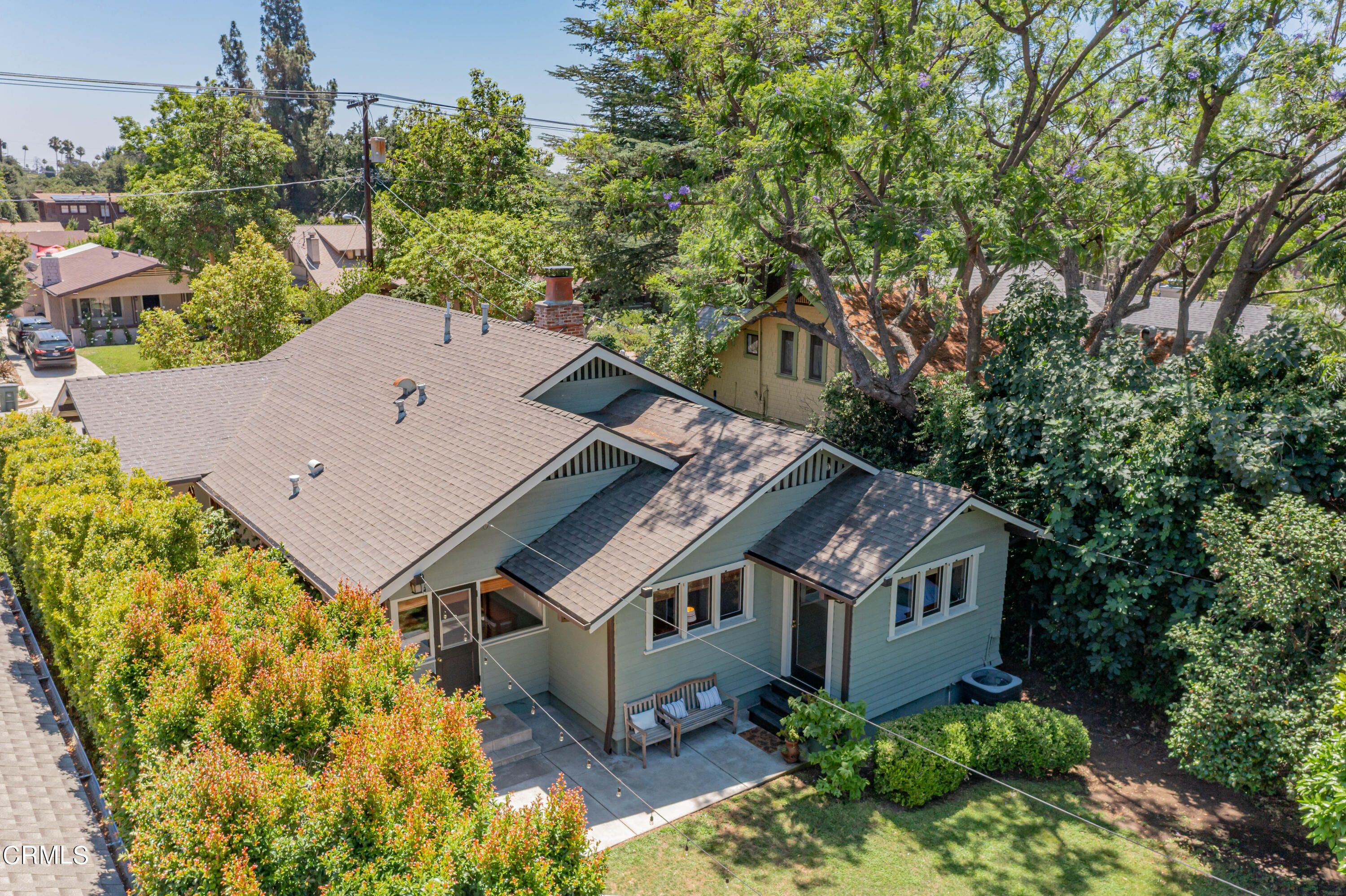 1265 North Wilson Avenue Pasadena, CA 91104 - Photo 45 of 48 an aerial view of a house with a big yard and large trees