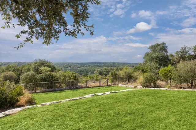 a view of an outdoor space and a yard
