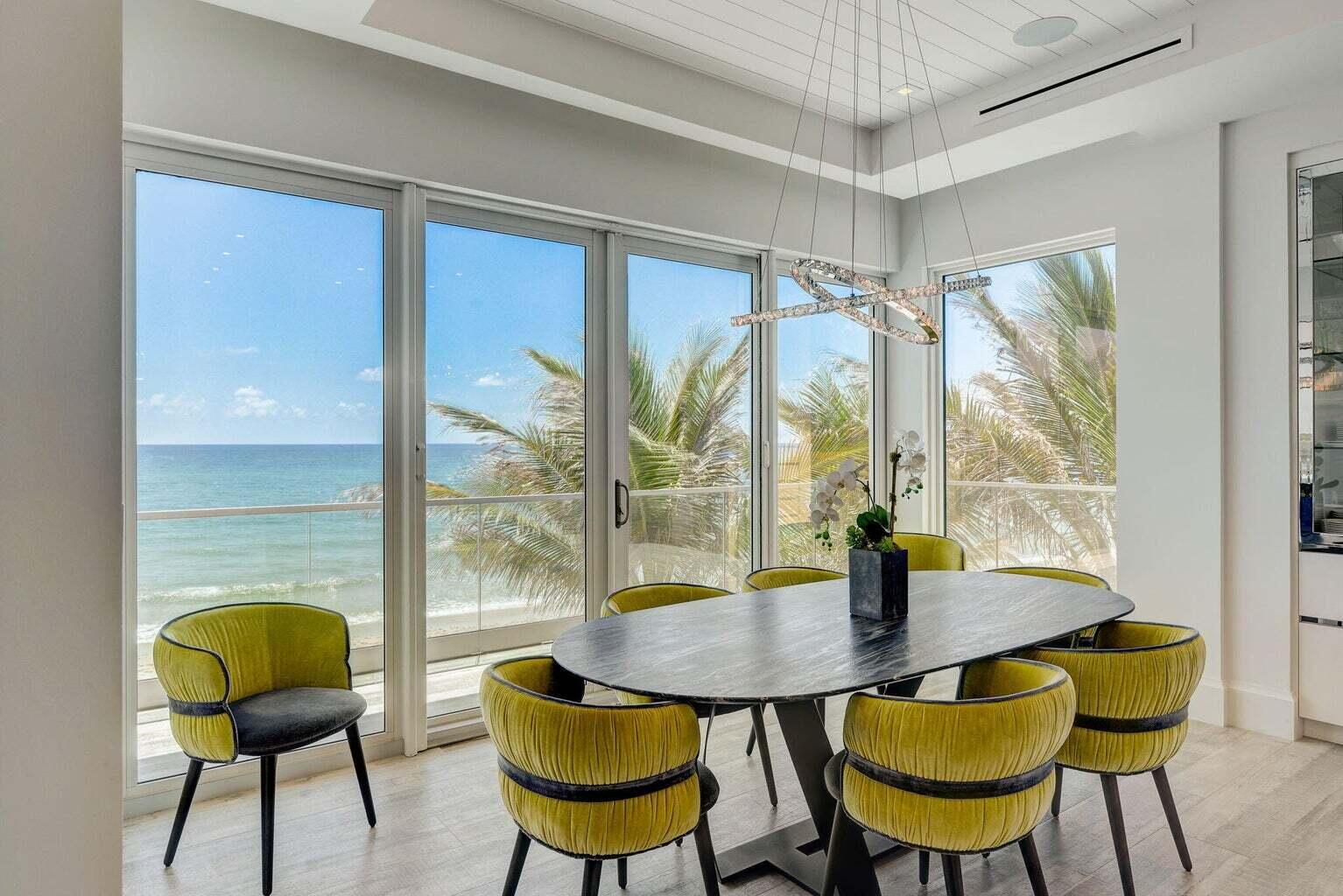 5001 Old Ocean Boulevard Ocean Ridge, FL 33435 - Photo 20 of 66 a view of a dining room with furniture window and outside view
