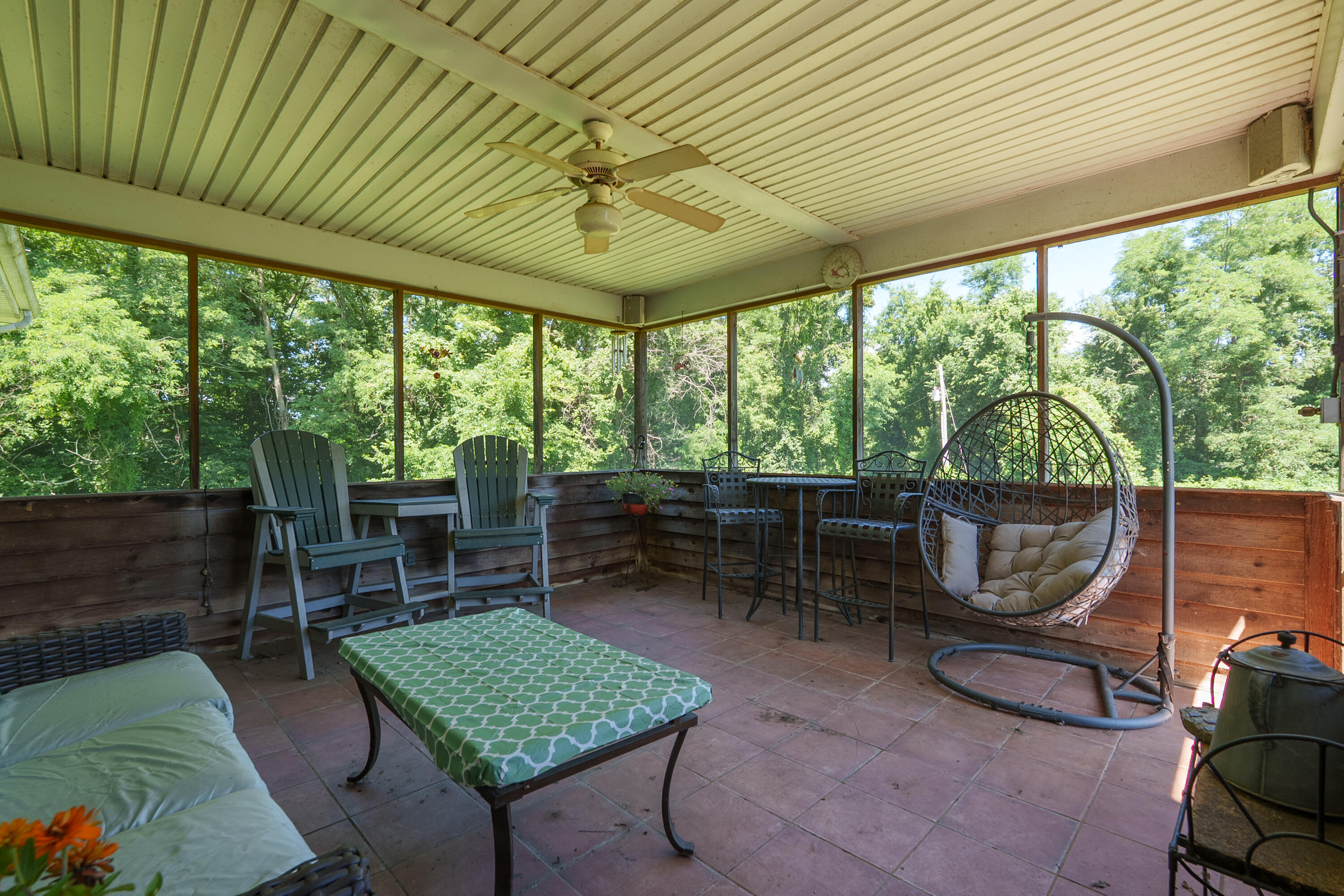 3942 Petersburg Road Burlington, KY 41005 - Photo 20 of 50 3 Season room with tile and ceiling fan