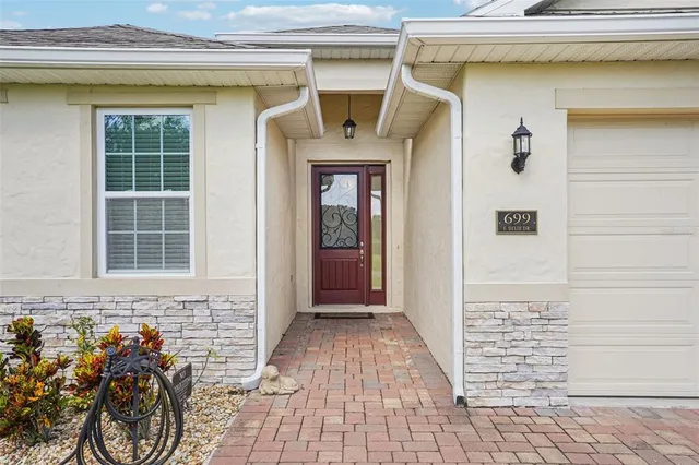 a view of a front door of a house