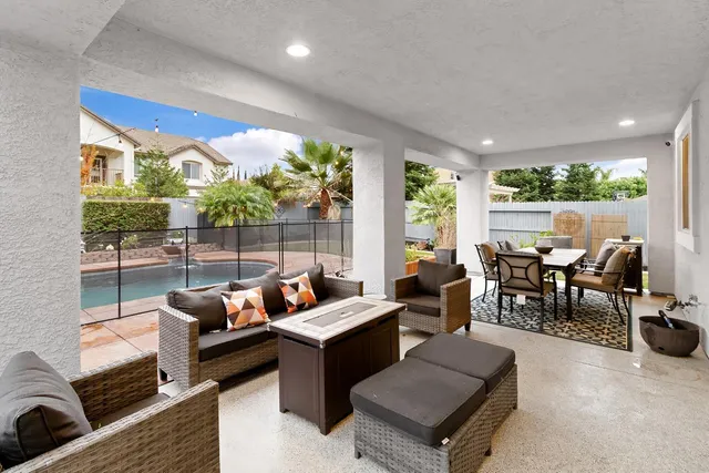 a house view with a garden space