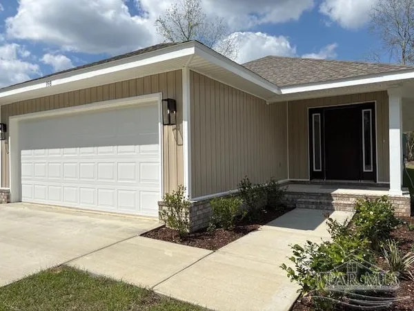 a front view of a house