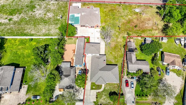 an aerial view of multiple house