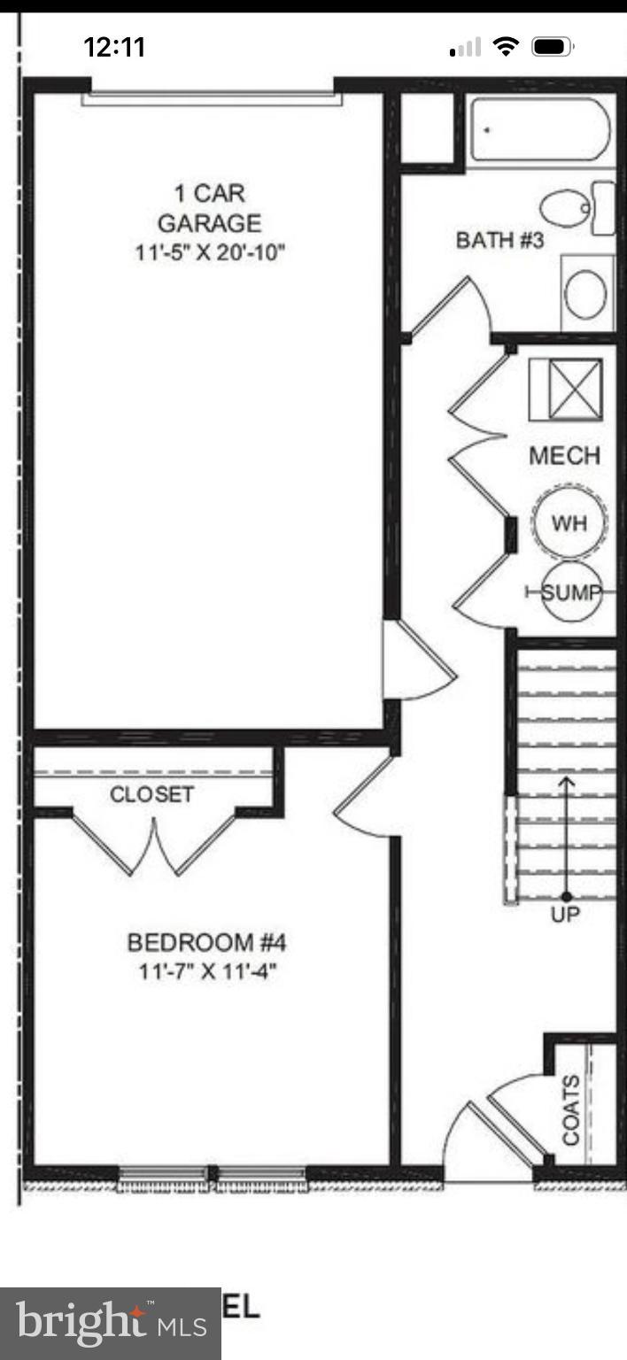 409 Eclipse Street Ranson, WV 25438 - Photo 13 of 14 Lower level layout with garage and bedroom.