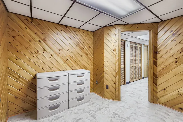 a view of a wooden door