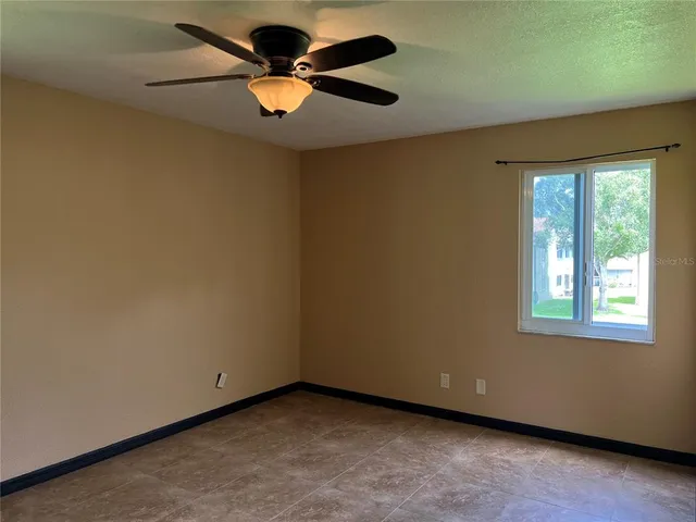 an empty room with a window