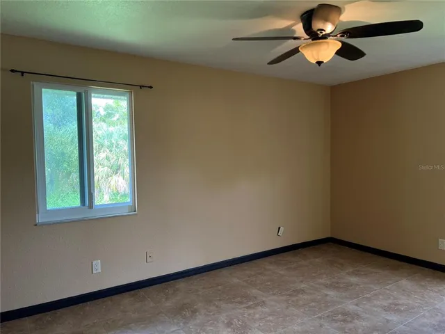 an empty room with a window