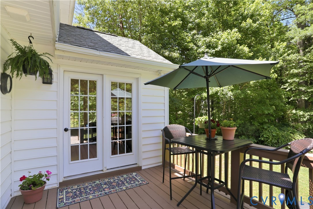 1570 Rock Castle Road Goochland, VA 23063 - Photo 37 of 53 Wood-finish deck featuring white siding, a white F