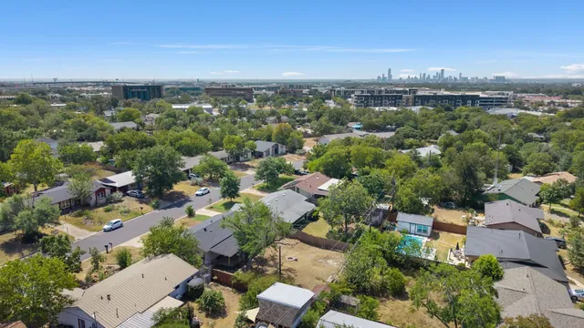 an aerial view of multiple house
