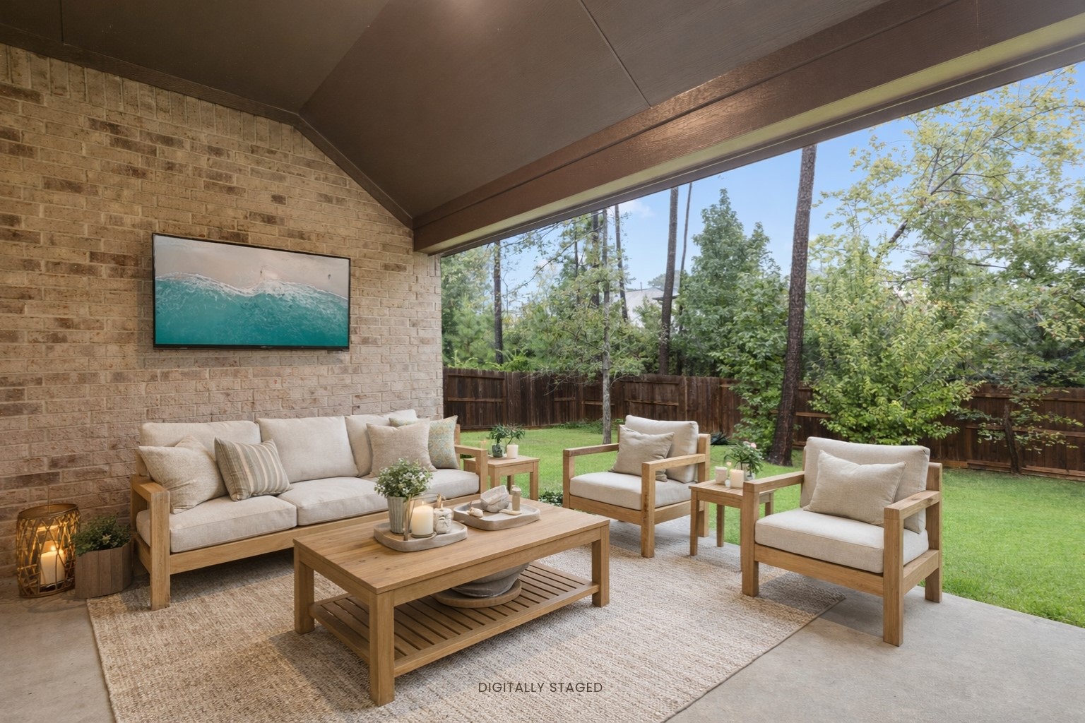 396 Nocturne Ridge Drive Willis, TX 77318 - Photo 17 of 30 Large covered back patio overlooking lush backyard