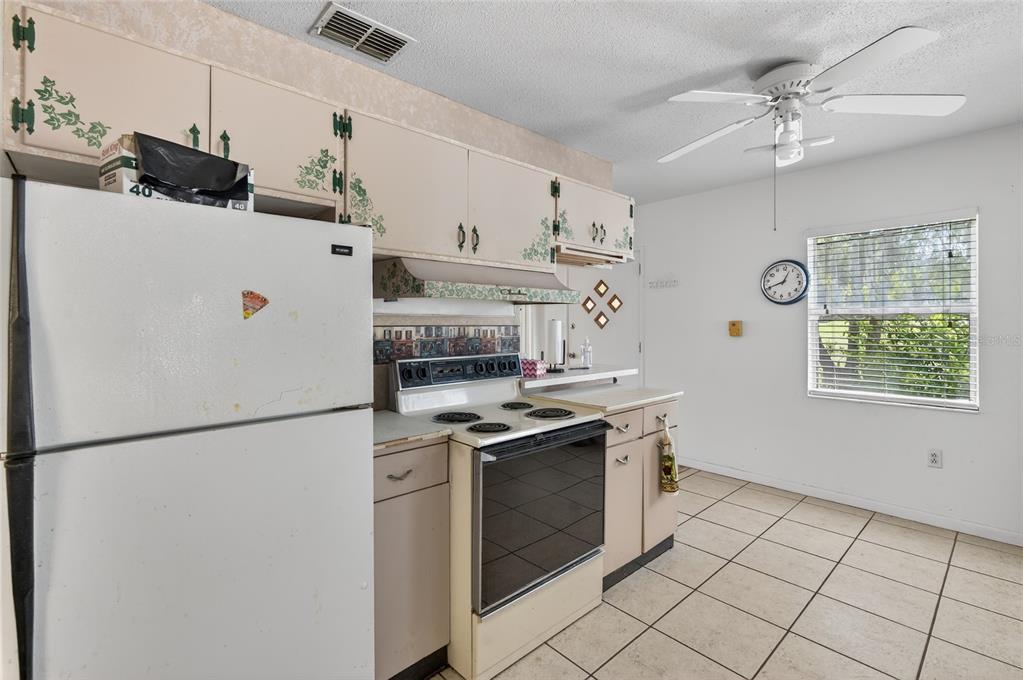 34618 South Haines Creek Road Leesburg, FL 34788 - Photo 21 of 41 a kitchen with a stove a refrigerator and a sink