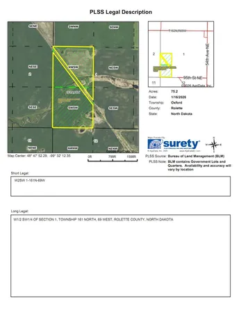 $1 | 95 St Ne Parcel 1 Rolla Nd 58367, Rolla, ND 58363
