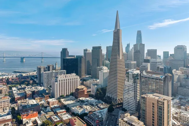 a front view of a multi story building