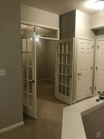 a area with closet in it