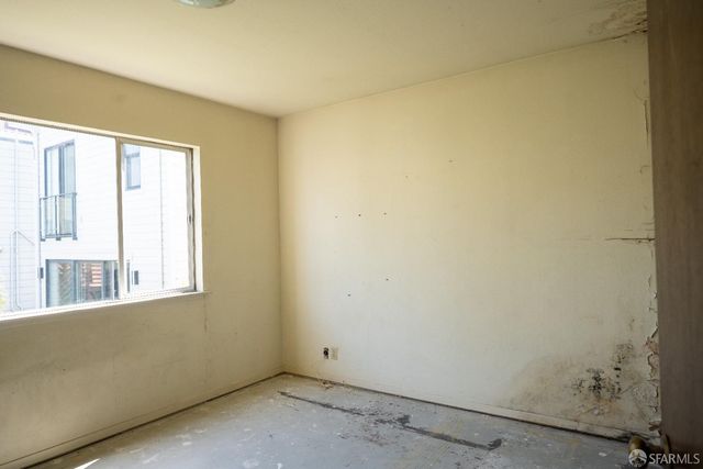 an empty room with a window