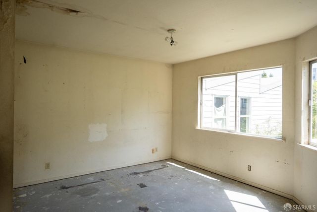 an empty room with a window