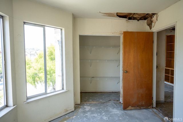 an empty room with a window