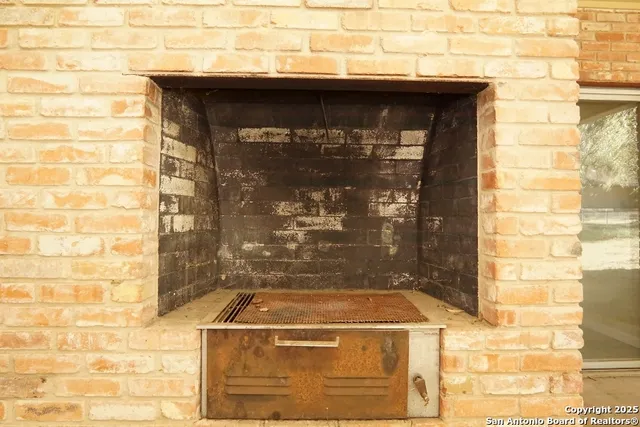 a view of a fireplace