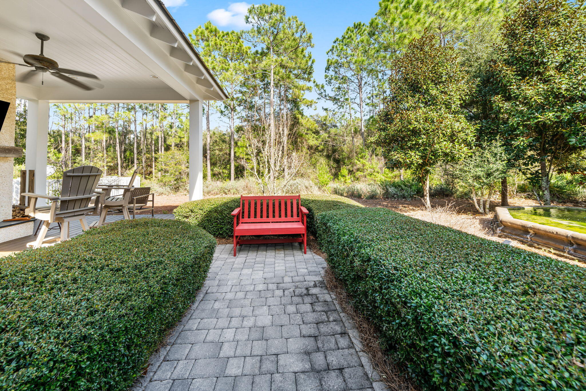237 Splash Drive Inlet Beach, FL 32461 - Photo 35 of 50 a garden view with a seating space