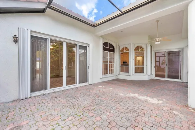 a view of a house with a large windows