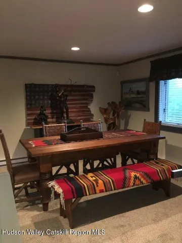 a view of a room with shelves