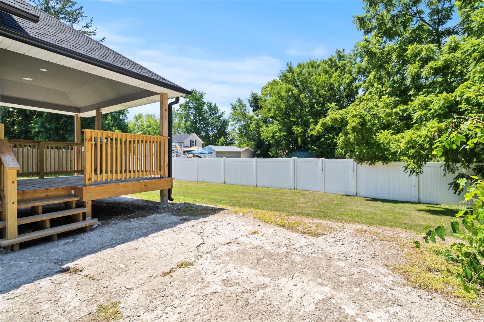 219 South Washington Street Lockport, IL 60441 - Photo 19 of 24 a view of backyard with deck and garden
