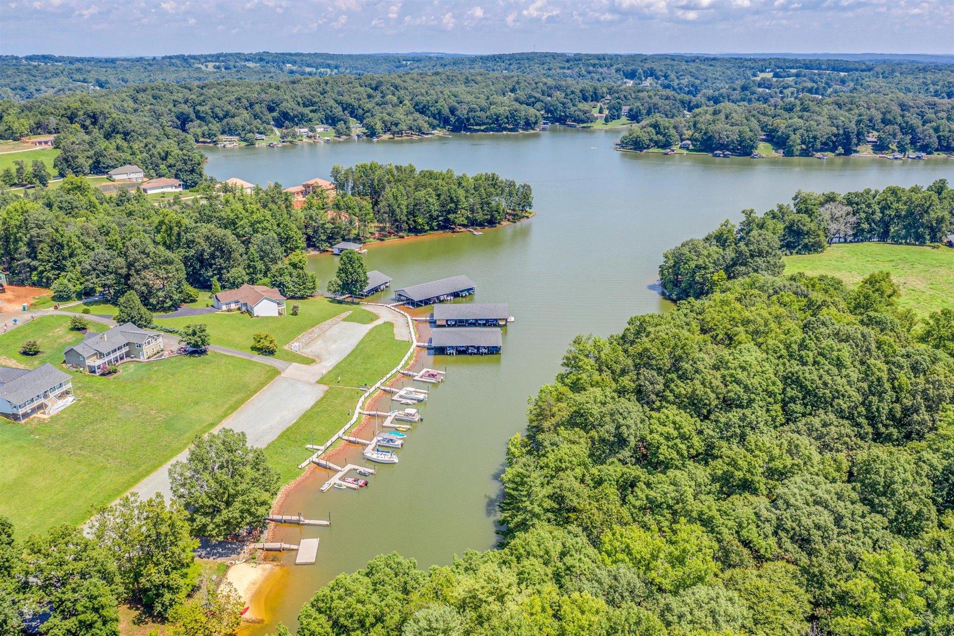 281 Sunny Field Road Wirtz, VA 24184 - Photo 44 of 44 an aerial view of a house with a lake view