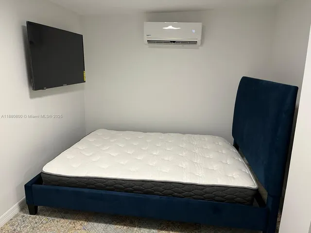 a table and chairs in a room