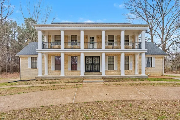 a front view of a house