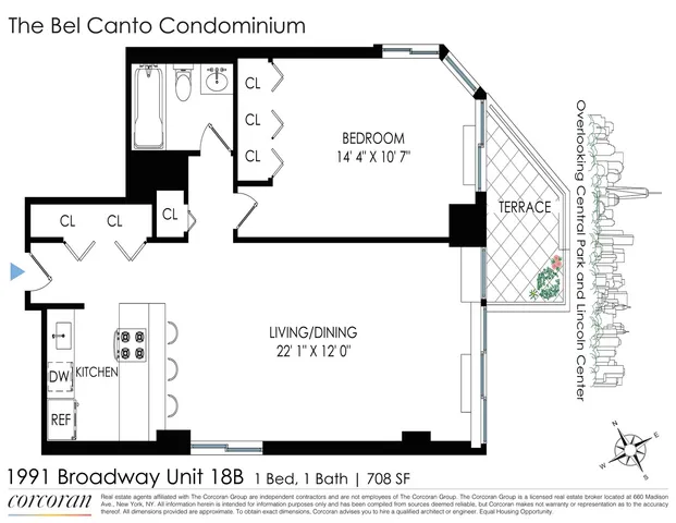 $989,000 | 1991 Broadway, Unit 18B | Upper West Side
