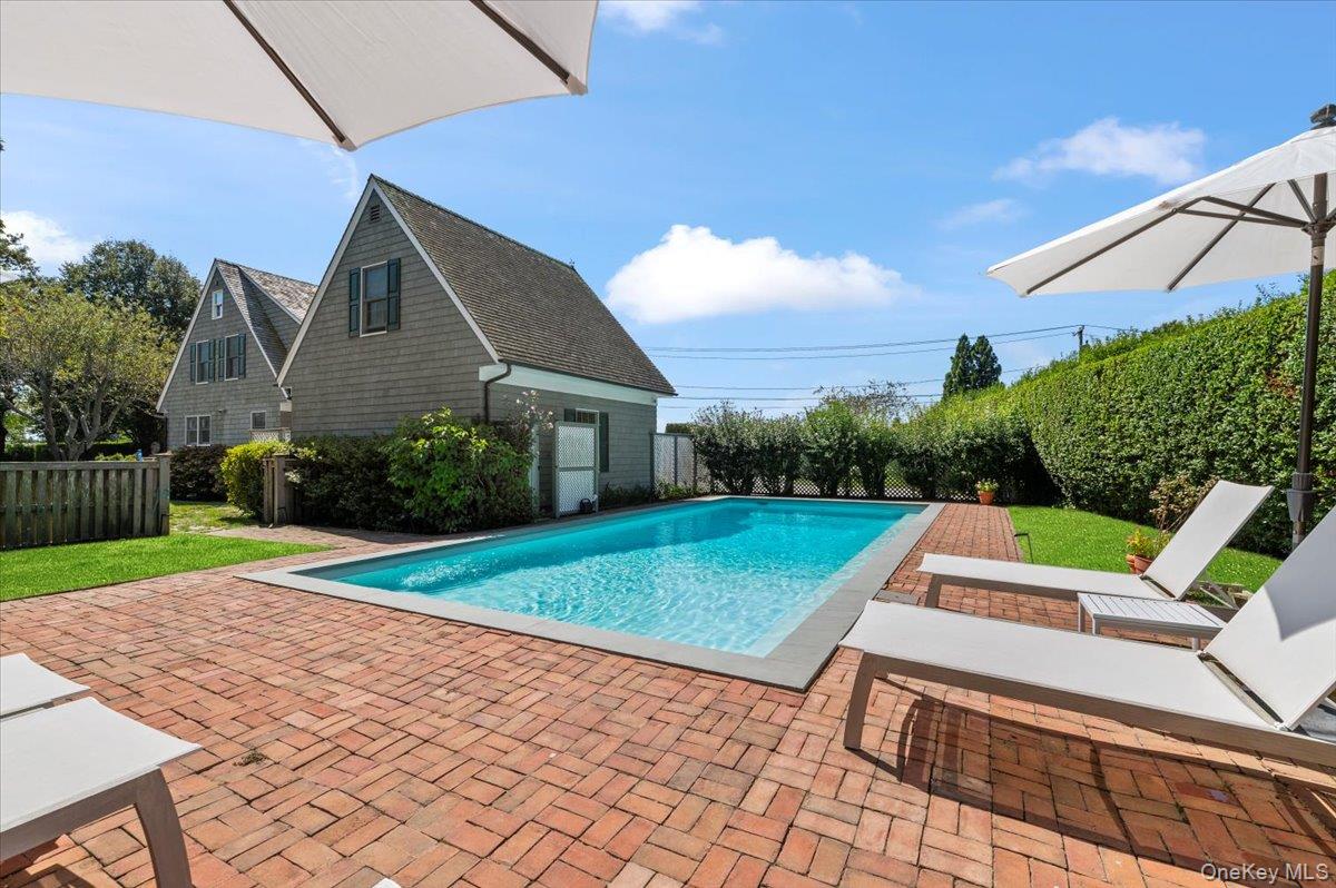 2 Strongs Lane Water Mill, NY 11976 - Photo 4 of 47 View of swimming pool featuring a fenced backyard and a patio