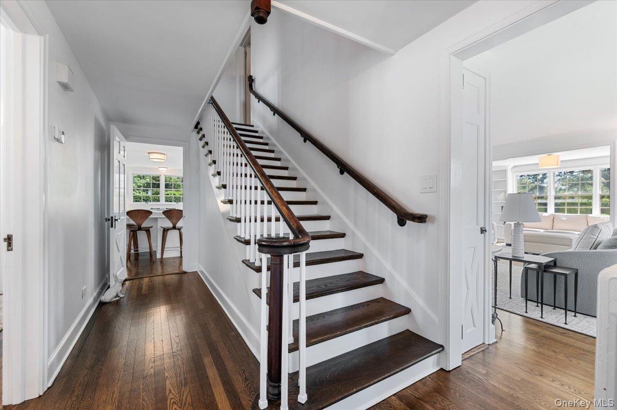 2 Strongs Lane Water Mill, NY 11976 - Photo 6 of 47 Stairway with wood-type flooring and plenty of natural light