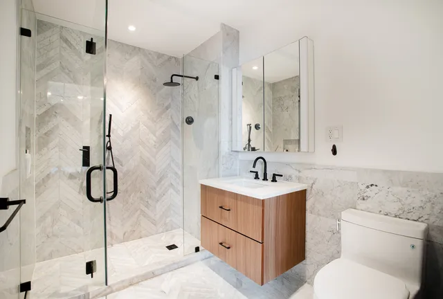 a view of a balcony with furniture